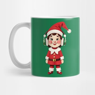 Merry Christmas Elf Happy Holidays Music Genius Art Mug